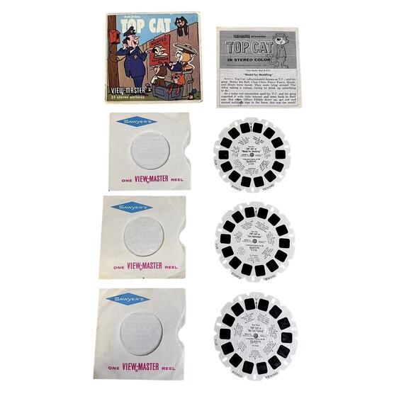 TOP CAT Hanna-Barbera 1962 TV Show 3d View-Master 3 Reel Packet Booklet - Picture 1 of 14